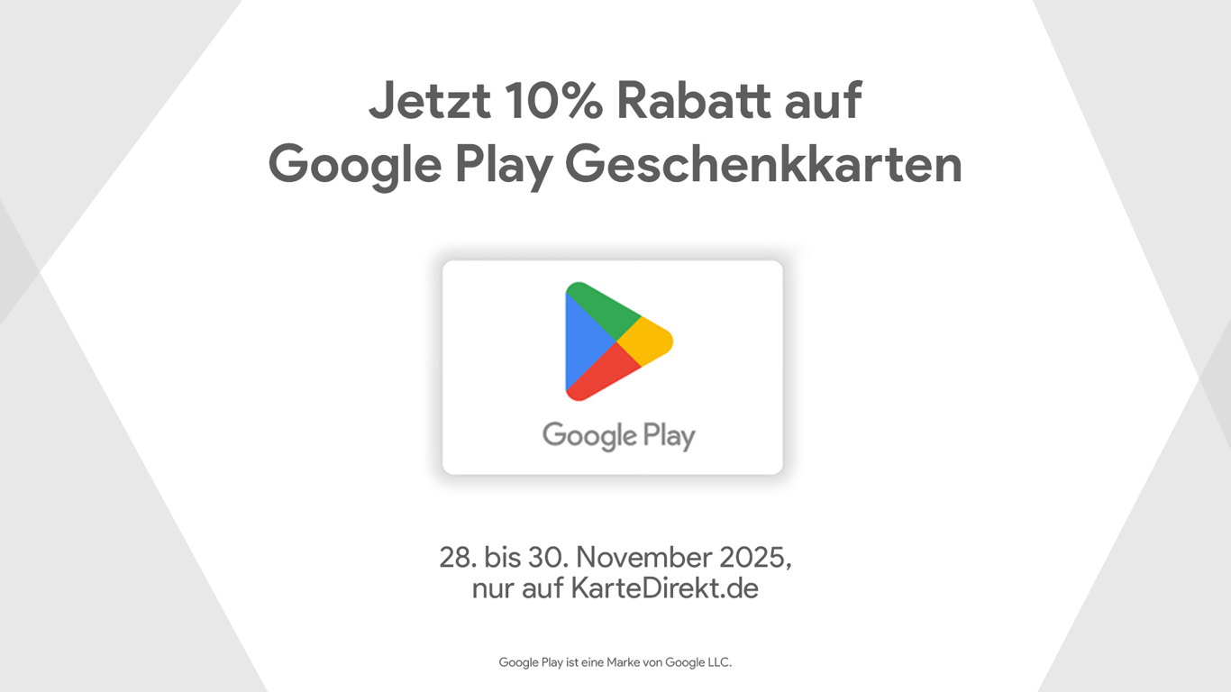 Spare dieses Wochenende beim Kauf von Google Play Guthaben