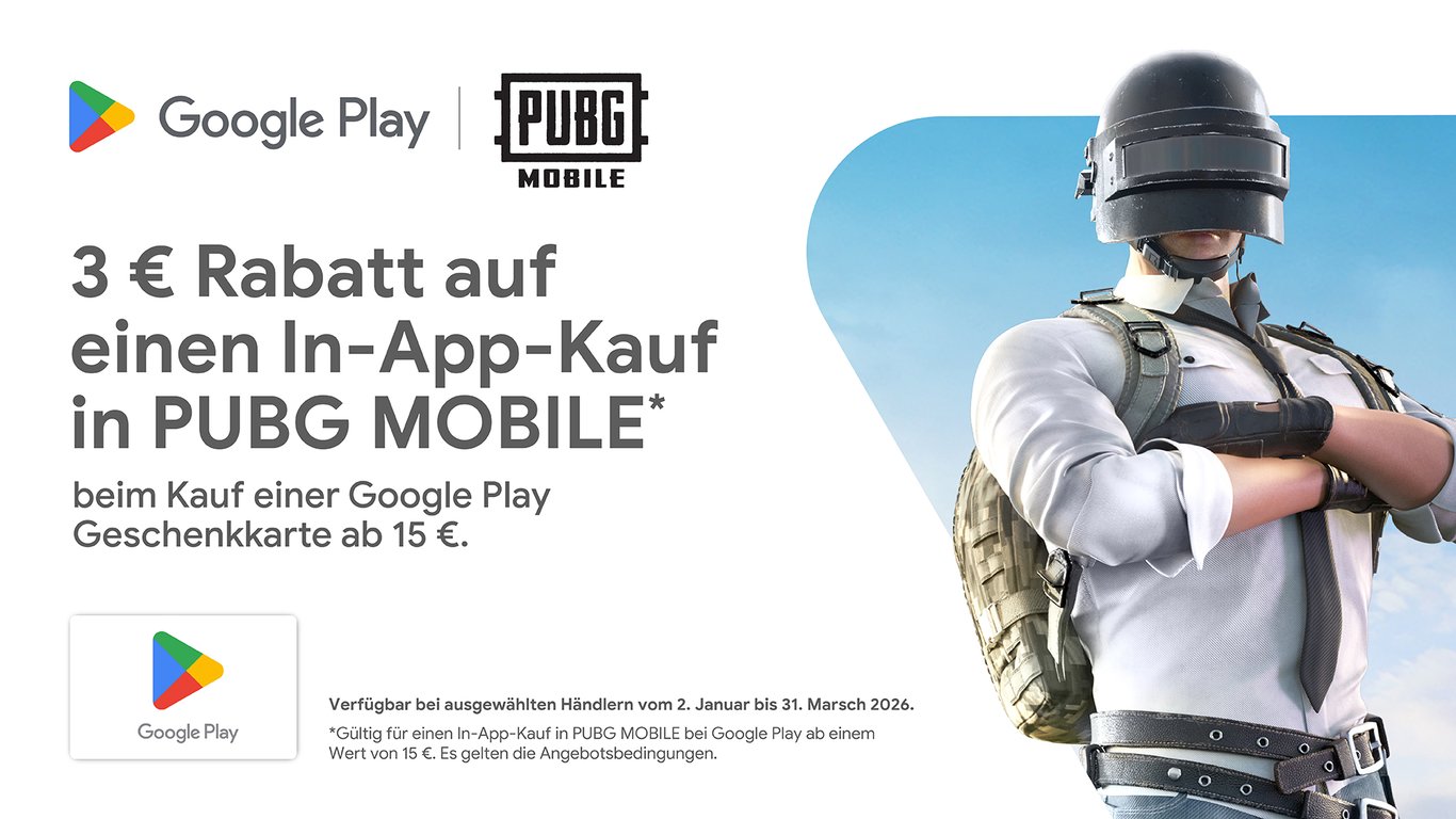 Extra Vorteil in PUBG Mobile mit Google Play Guthaben