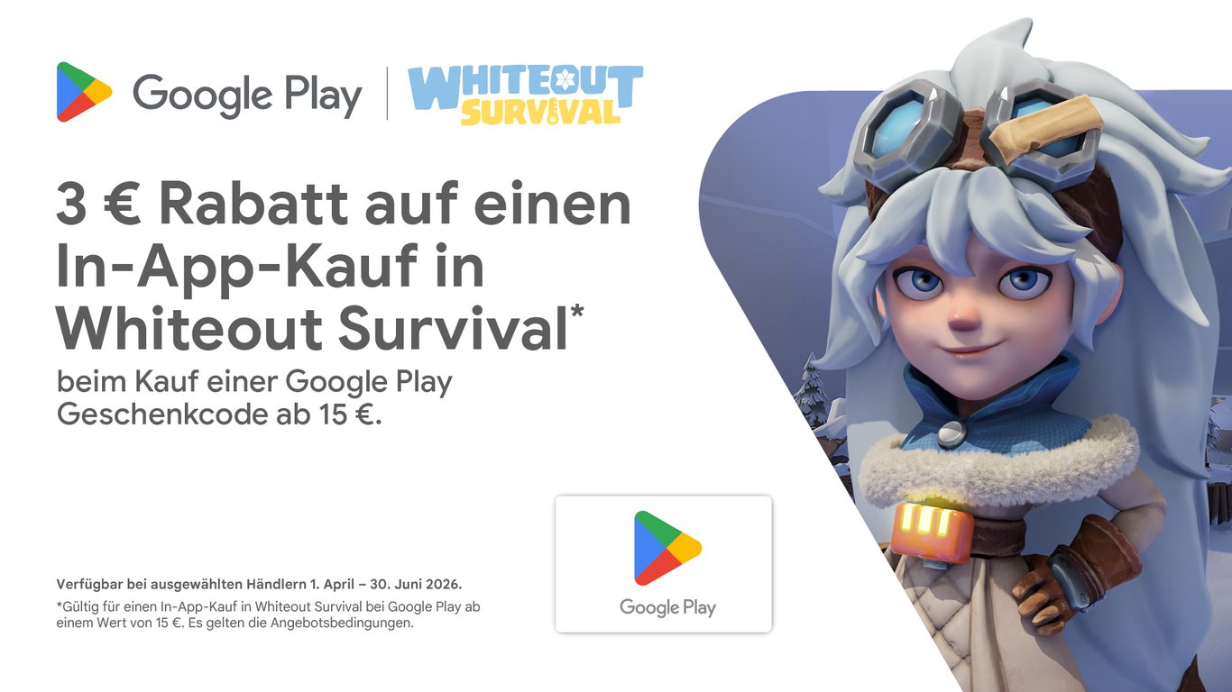 Extra Vorteil in Whiteout Survival mit Google Play Guthaben