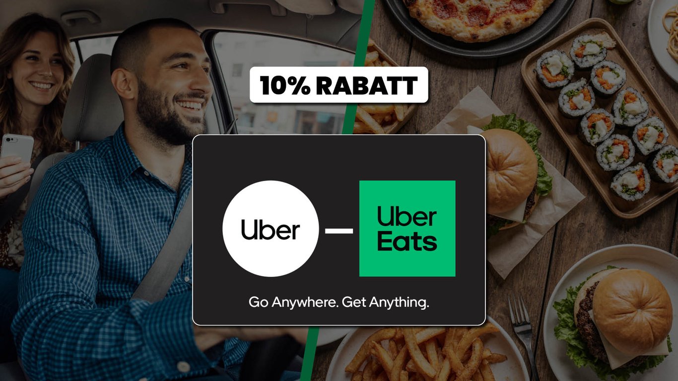 Nur für kurze Zeit: 10 % Rabatt auf die Uber Geschenkkarte