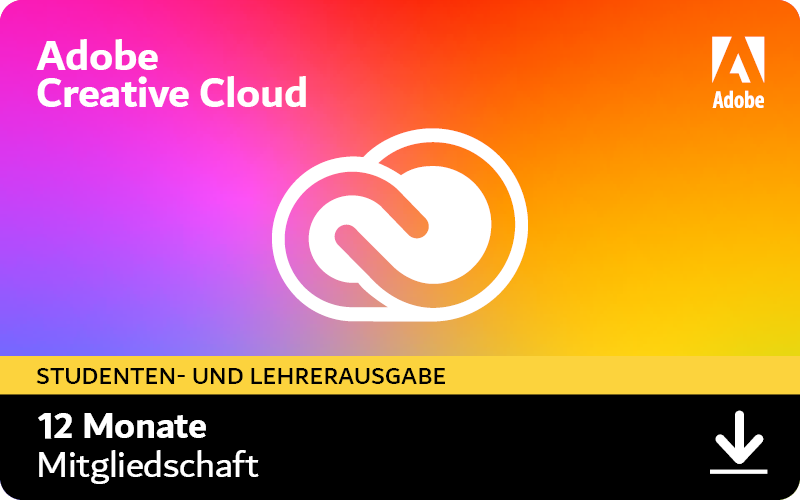 Adobe Creative Cloud Student | 12 Monate Abo