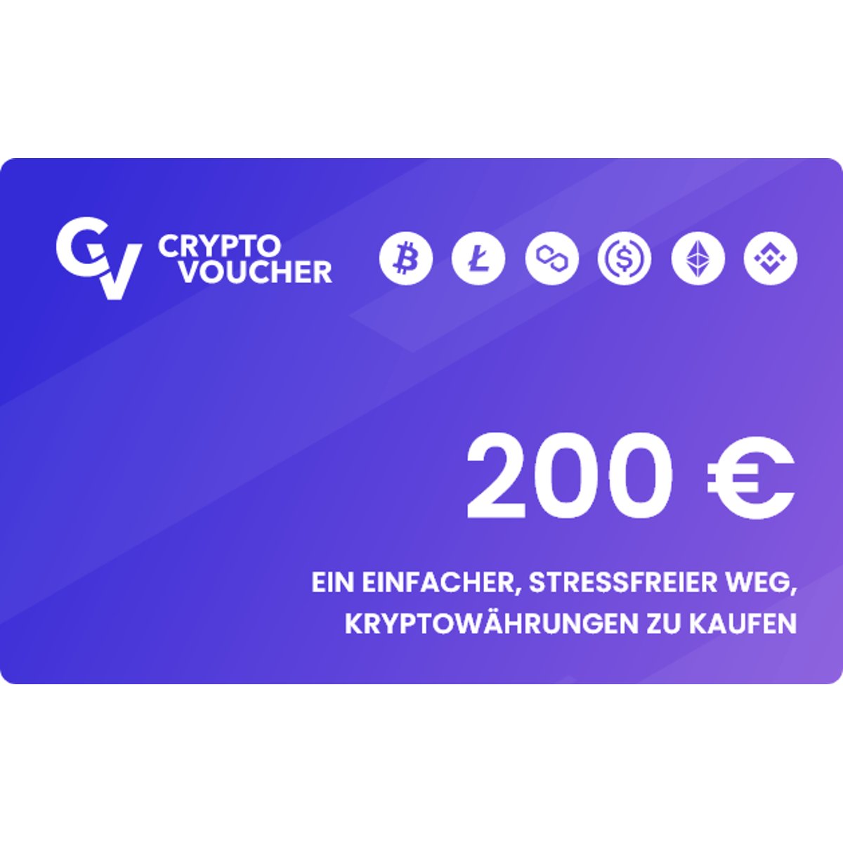 Crypto Voucher €200 kaufen? Sofort geliefert