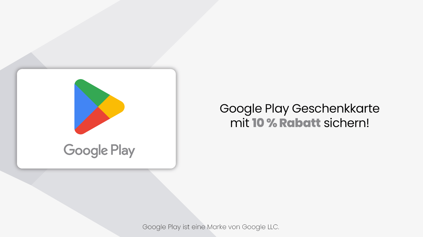 Nur dieses Wochenende: 10 % Rabatt auf Google Play Karten