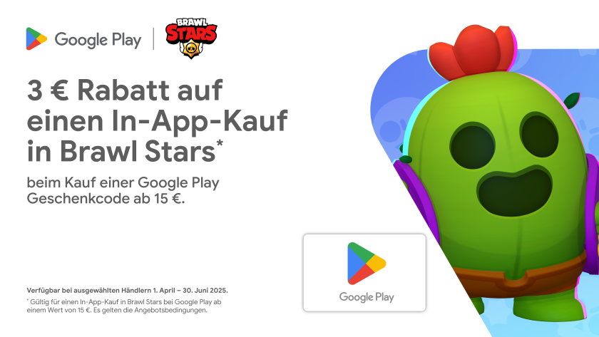 Brawl Stars: Sichere dir Boni für Google Play Guthaben!